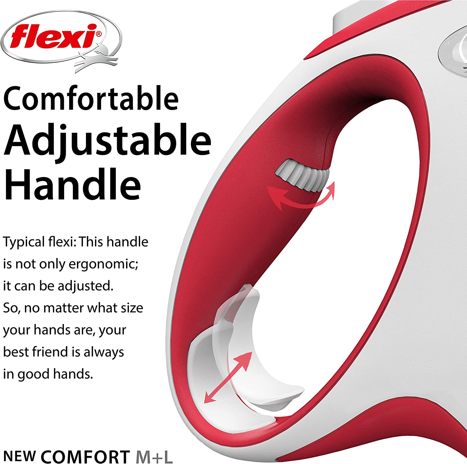 Flexi Comfort Tape Retractable Lead Red - Main Image