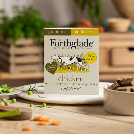 Forthglade Chicken with Butternut Squash & Vegetables Wet Dog Food Tray 395g