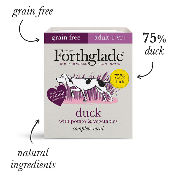 Forthglade Duck with Potatoes & Vegetables Wet Dog Food Tray 395g