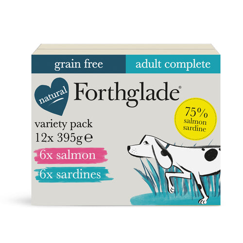 Forthglade Fish Wet Dog Food Multipack Trays 12 x 395g
