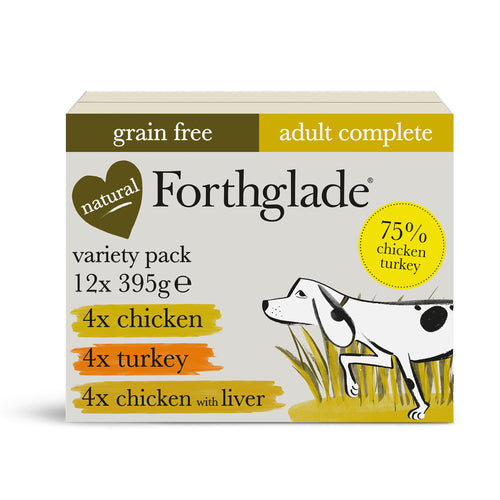 Forthglade Poultry Wet Dog Food Multipack Trays 12 x 395g