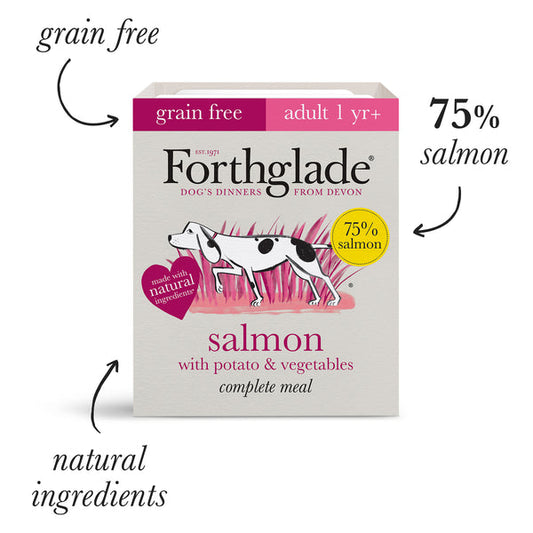 Forthglade Salmon & Sardines Wet Dog Food Variety Pack 12 x 395g