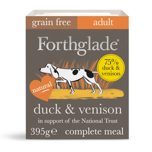 Forthglade Gourmet Duck & Venison with Green Beans & Apricot Wet Dog Food Tray 395g