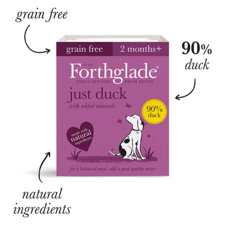 Forthglade Just Duck Wet Dog Food Tray 395g