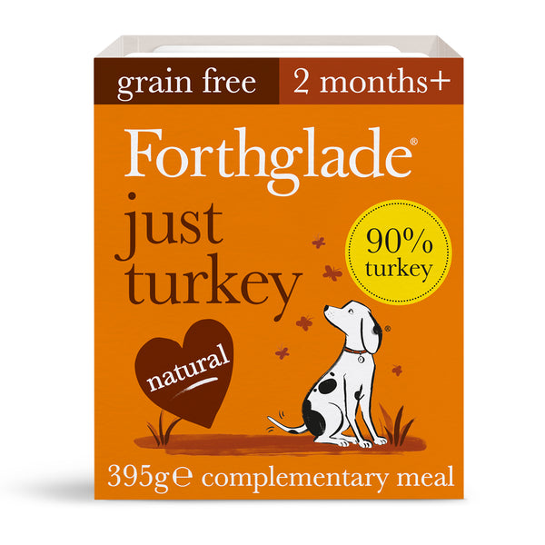 Forthglade Just Turkey  Wet Dog Food Tray 395g
