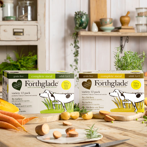 Forthglade Turkey, Duck & Lamb Wet Dog Food Variety Pack 12 x 395g