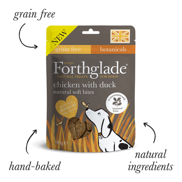 Forthglade Natural Soft Bites Chicken & Duck Dog Treats 90g