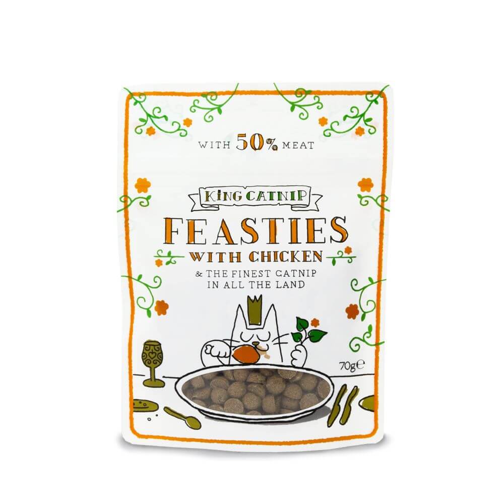 King Catnip Chicken Feasties Cat Treats 70g