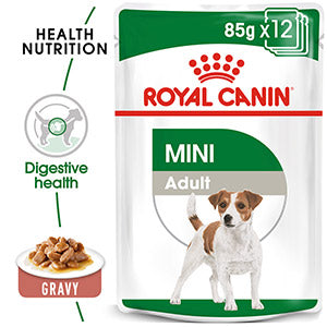 Royal Canin Mini Adult Wet Dog Food Pouches 12 x 85g