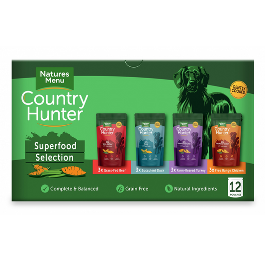 Country Hunter Superfood Selection Wet Dog Food Multipack Pouches 12 x 150g