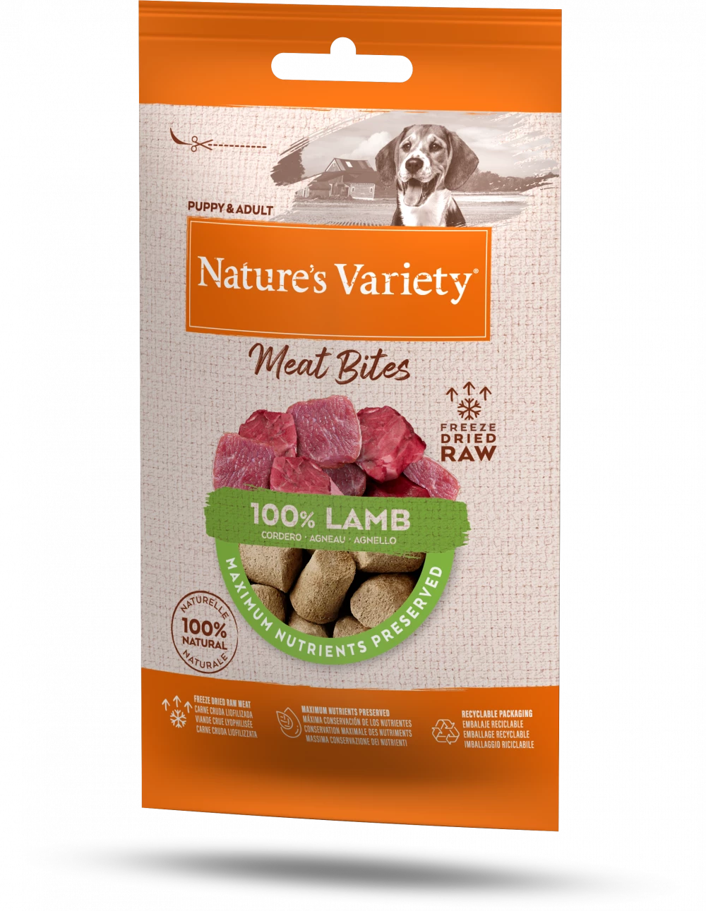 Natures Variety Freeze Dried Meat Bites Treats Lamb 20g