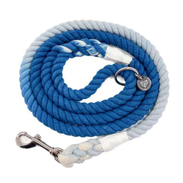 Swirled Pawsome Baws Blue Ombre Rope Lead