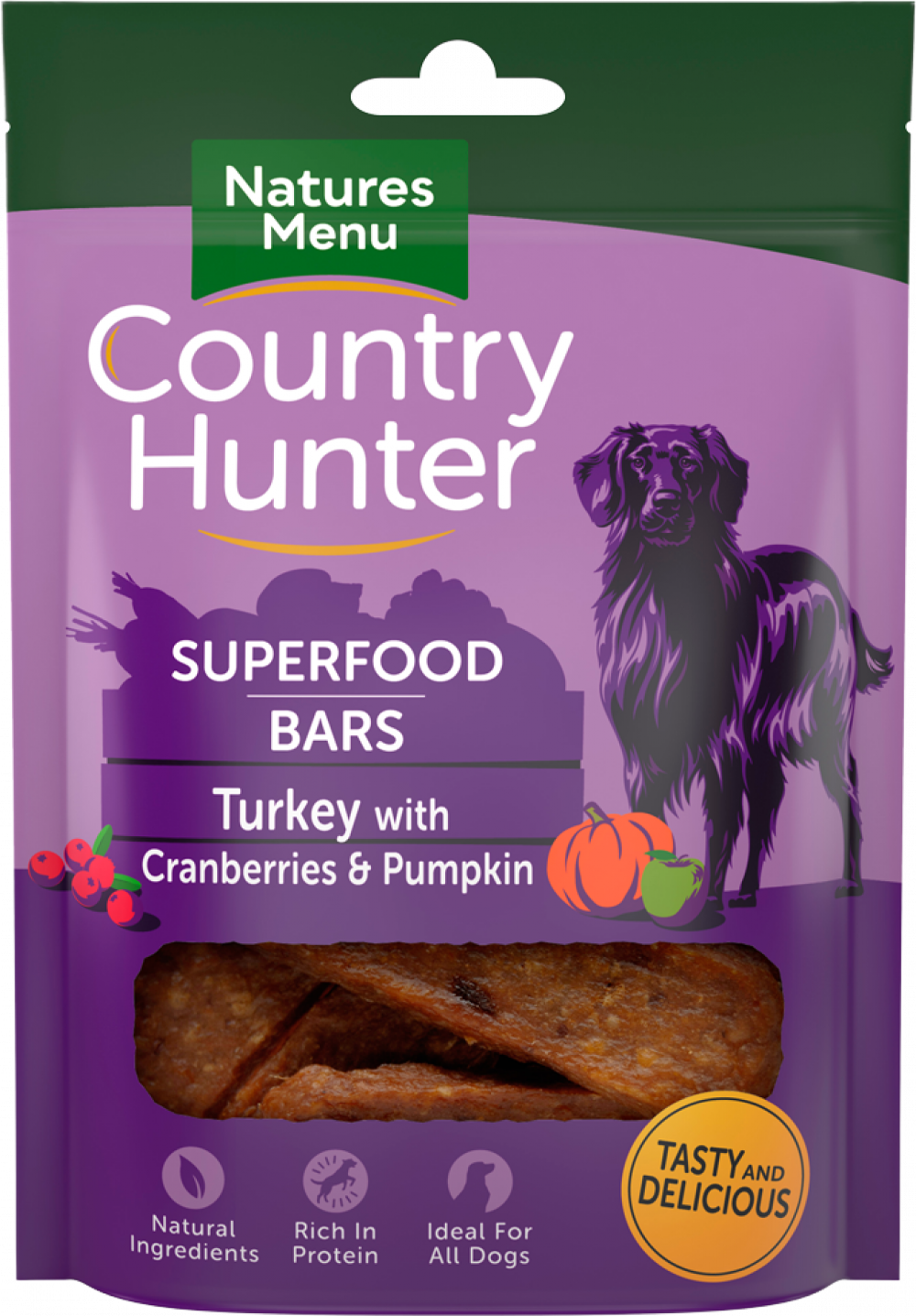 Country Hunter Turkey with Cranberries & Pumpkin Superfood Treat Bars 100g