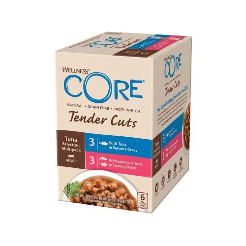 Wellness CORE Tender Cuts Tuna Selection Wet Cat Food Multipack 6 x 85g