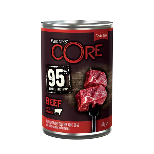 Wellness CORE Can 95% Beef and Broccoli Grain Free 400g