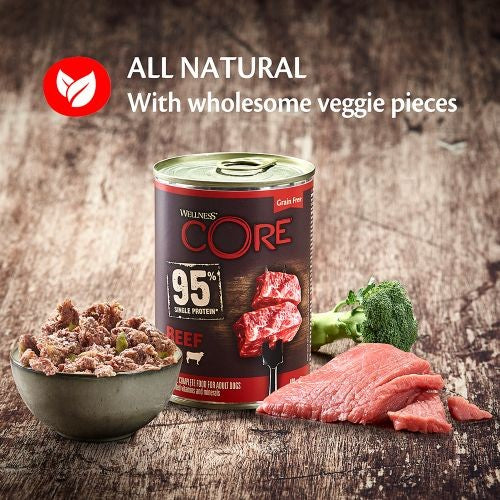 Wellness CORE Can 95% Beef and Broccoli Grain Free 400g