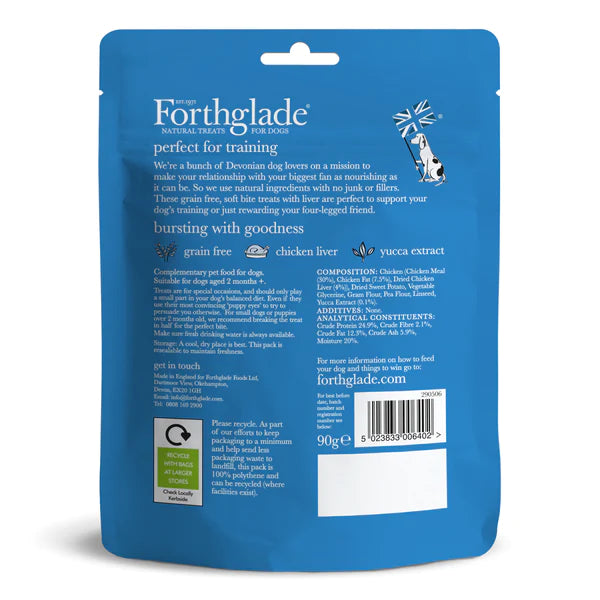 Forthglade Natural Soft Bites Rewards Training Treats 90g