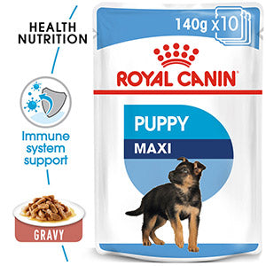 Royal Canin Maxi Puppy Wet Dog Food Pouches 10 x 140g