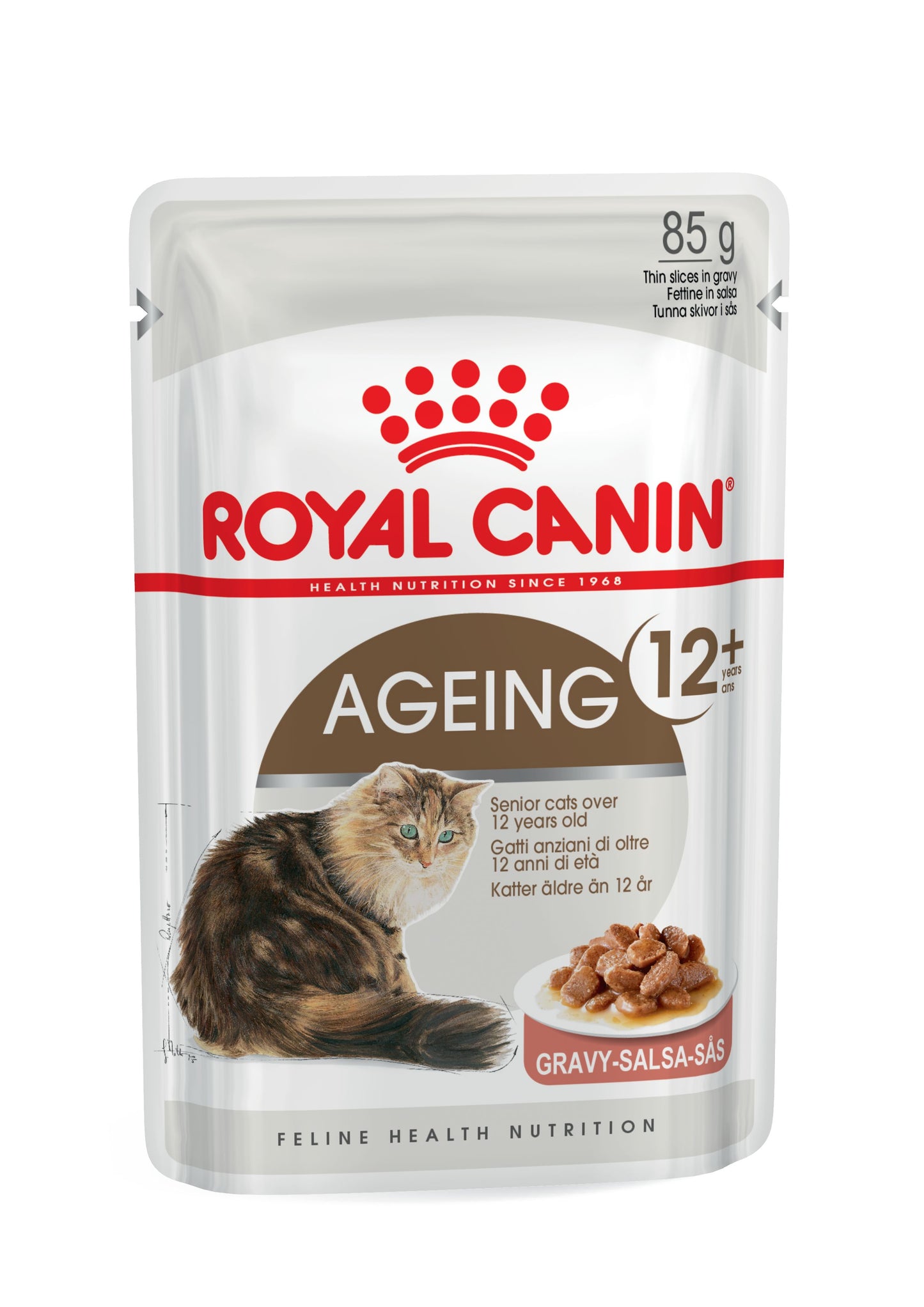 Royal Canin Ageing 12+ in Gravy Wet Cat Food Pouches 12 x 85g